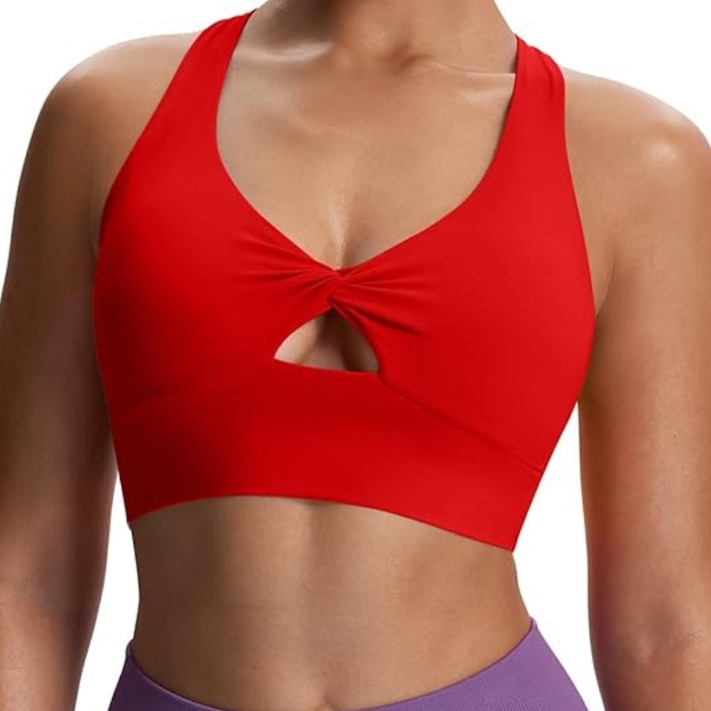 Red Women's sports bra